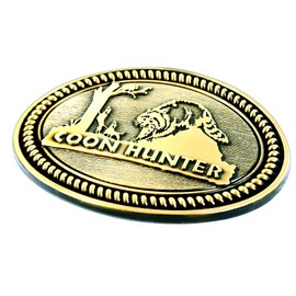 Coon Hunter Animal Design Cowboy Belt buckle