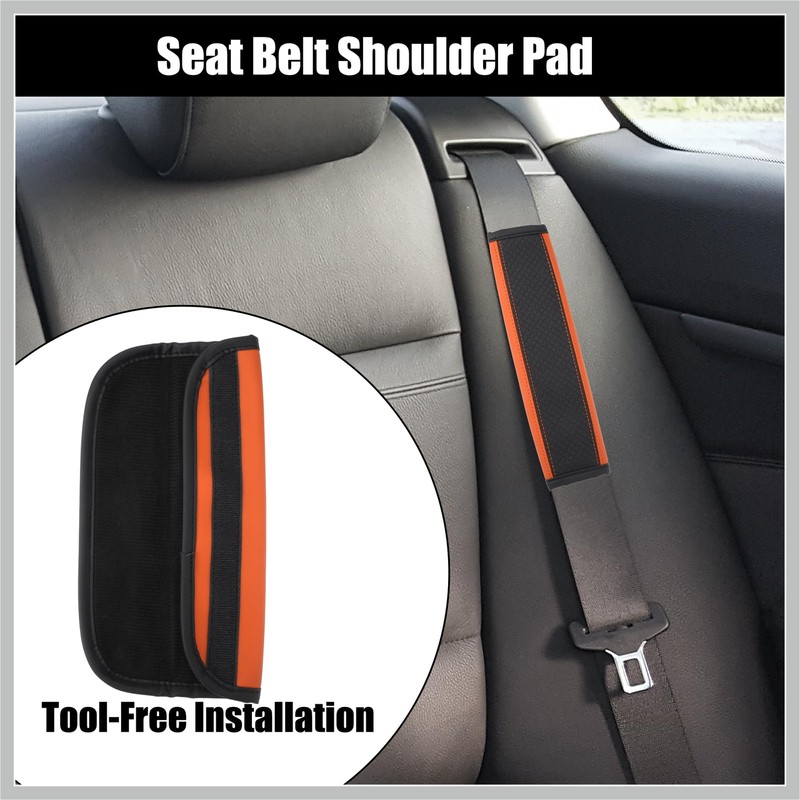 RATCHROLL 2pcs Universal Seat Belt Shoulder Pad Faux Leather Car