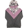 HOOEY “Berkley” Ladies Aztec/Purple/Grey Chevron Pattern with Kangaroo Pocket and