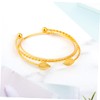 COLLBATH Gold Bracelet for Women 3pcs Multi-layer Leaf Opening Bangle