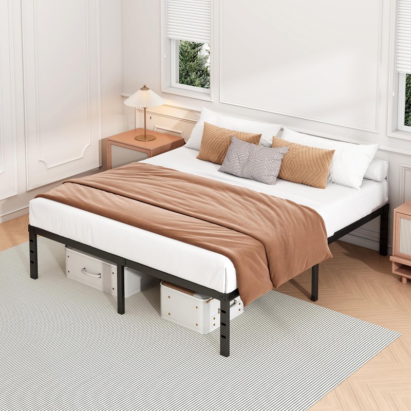 Hafenpo 18 Inch Queen Bed Frame - Sturdy Metal Platform