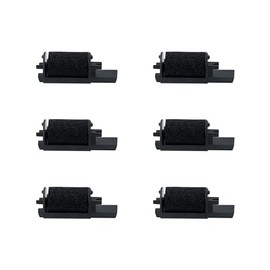 Printerfield 6 Pack Ribbon Ink Roller for IR-40 Cash Register Calculator Printer-Black