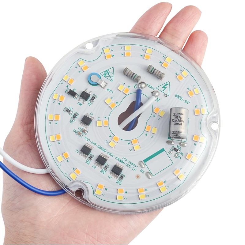 HAOLEDI 3.94'' 15W LED Ceiling Fan Light Retrofit Kit, Ceiling