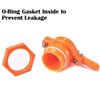Honey Lake 2 Pack Honey Gate Valve for Extractor, Orange