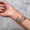 4 x 'Patterned Sitting Dog' Temporary Tattoos - Water Resistant,