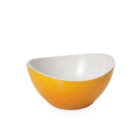Omada Design bowl 5,51 inch, 16,91 fl oz with white interior and colored exterior, made of unbreakable plastic, stackable and dishwasher safe for bars, beaches, outdoor environments, Trendy Line, Yellow