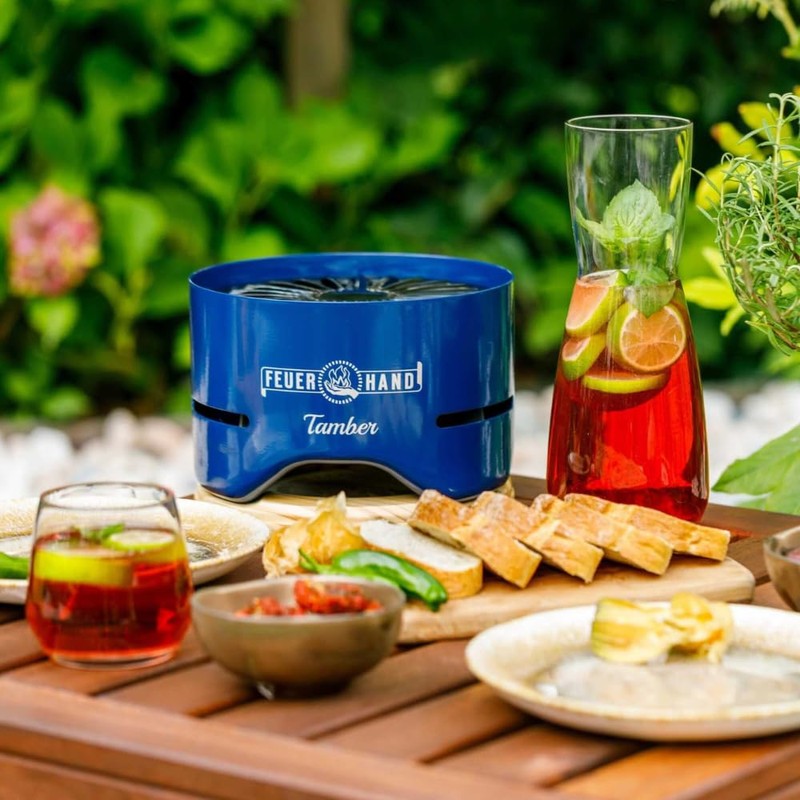 Petromax Feuerhand Tamber Tabletop Charcoal Grill, Powder-Coated Steel for Outdoor