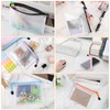 Pack of 16 A6 Coloured Net Document Bags, PVC Plastic