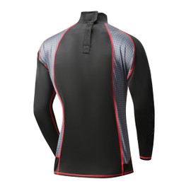 UNGOCAX Youth Hockey Shirt with Neck Guard,Long Sleeves Compression Shirt with Integrated Neck Guard for Kids Black