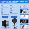 Matte Black Shower Head with Filters 12" Rain Shower Head