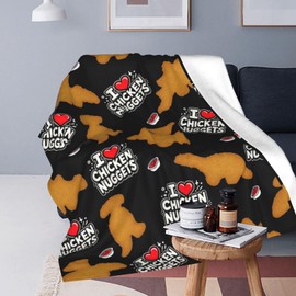 Leartoflife Chicken Nugget Blanket, Dino Nugget Blanket, Funny Food Blanket, Chicken Nugget Gifts, Nugget Blanket 50"x40", Chicken Nugget Lovers Gifts, Cozy Nugget Blanket for Kids and Adults