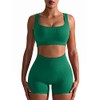 OQQ Workout Outfits for Women 2 Piece Seamless Ribbed High