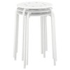 Ikea Marius Steel, Epoxy Powder Coating Stool (White), Set of