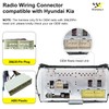 Aftermarket Radio Wiring Adapter Compatible with Hyundai 2015-2020/Kia 2016-2020, 16Pin