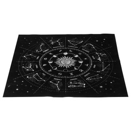 STOBOK 1pc Altar Tarot Tablecloth,Altar Cloth Altar Tarot Card Cloth 12 Constellations Tablecloth Astrology Tarot Divination Cards Table Cloth for Home Dorm Lucky