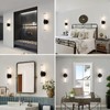 HONGREN Black Battery Operated Wall Sconces Set of Two Modern