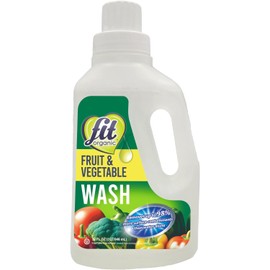 Fit Organic Soaker Produce Wash – USDA Certified Organic & Kosher Fruit and Vegetable Cleaner – Removes 98% Pesticides, Wax & Contaminants – Family & Pet Safe, Chemical-Free, 32 Oz