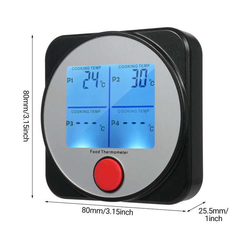 WT308 Four-Channel Smart Food Thermometer Meat Thermometer Kitchen BBQ Food