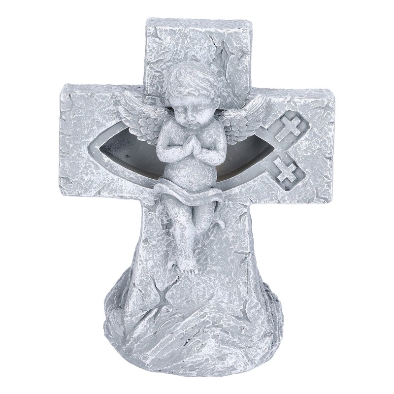 Angel Statue Hollow Design Cute Appearance Environmentally Friendly Resin Light