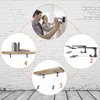 ChasBete Rustic Shelf Brackets 8 Inch Shelving Brackets, Black Shelf