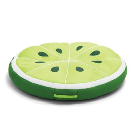 Big Joe Fruit Slice Float No Inflation Needed Pool Lounger, Lime Mesh, Quick Draining Fabric, 4 feet Big
