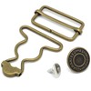 Enosea 4 Sets Overall Buckles Replacement, Metal Overall Suspender Dungaree