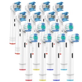 Replacement Toothbrush Heads Compatible with Oral B Braun - 16 Pcs Electric Toothbrush Brush Heads Refill Compatible with Oral B Clean/7000/Pro 1000/9600/5000/3000/8000/500/1000/1500/Vitality Plus