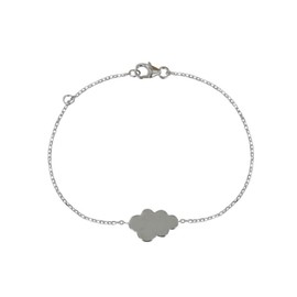 Les Poulettes Jewels - Sterling Silver Rhodium Bracelet Cloud