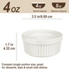 Ramekins 4 oz Oven Safe, Porcelain Creme Brulee Ramekins Pudding