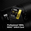 Lexar Gold Series Professional 1800x 128GB UHS-II SDXC Memory Card,