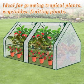 Strong Camel Mini Greenhouse Outdoor Plant Gardening Greenhouse Flower House (PE, 72" WX 36" D X 36" H)