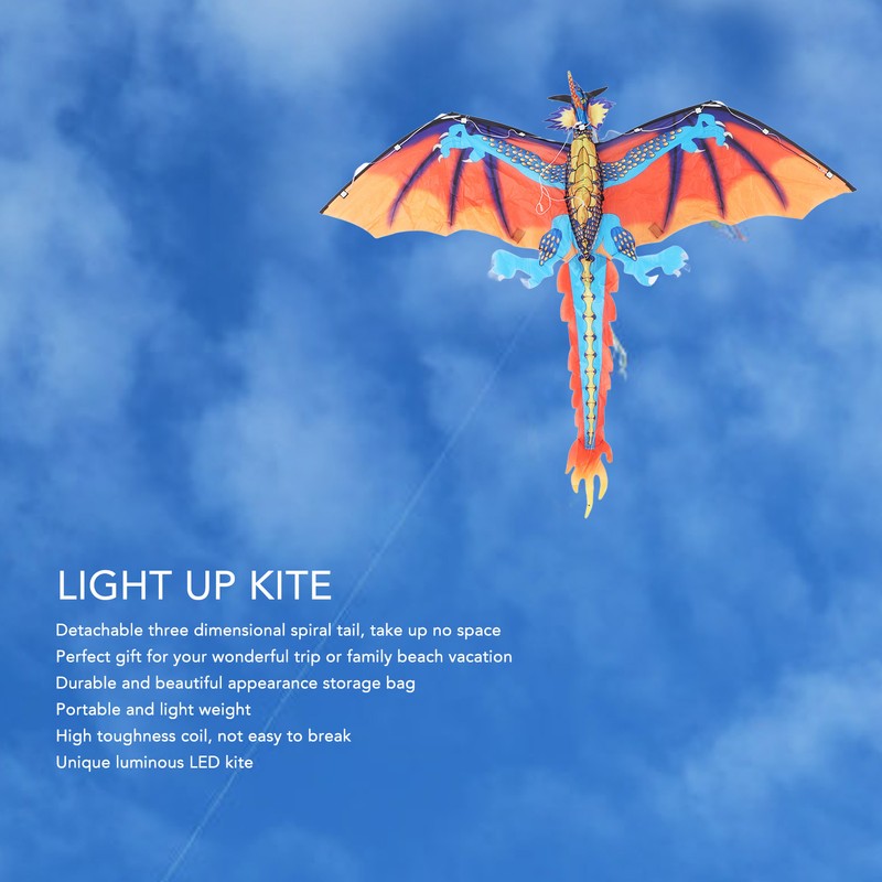 LED Kite Light Up Super Bright Classical Dragon Cartoon Animal