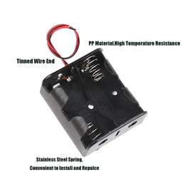 hrsyyl 2pcs C Size Battery Holder 2 Slots 2X C Cell Battery Holder 2X 1.5V C Size Battery Case Box with Wire