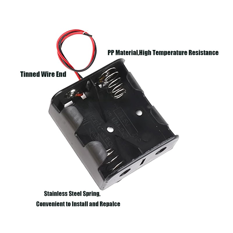 hrsyyl 2pcs C Size Battery Holder 2 Slots 2X C