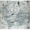 Lamp Albert Estate Ltd, Navy World Map Drum Lamp Shade,