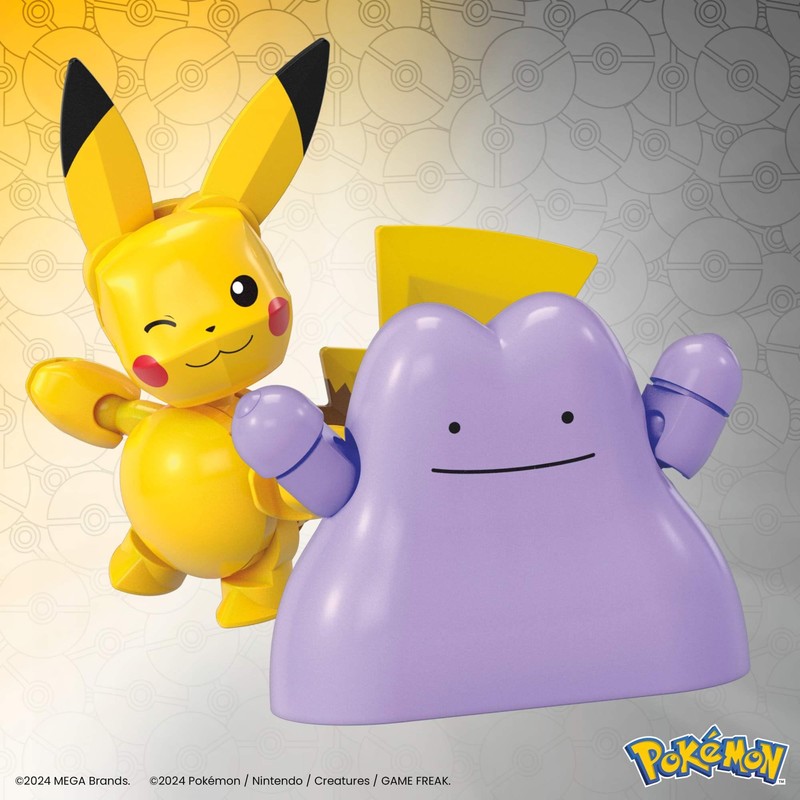 MEGA Pokémon - 2 Poké Balls con Pikachu e Ditto,