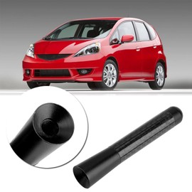 Antena de Coche, Antena Corta de Radio de Tornillo de Fibra de Carbono de 3 para Modificación Universal de Coche (Negro)
