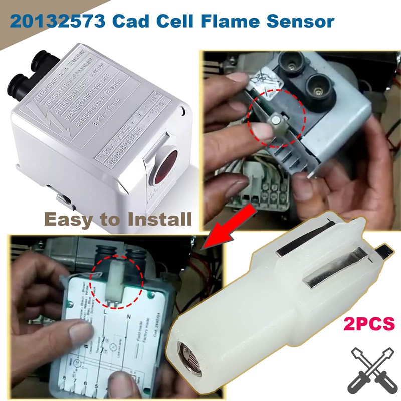 XXHCML 2PCS 20132573 Photocell Flame Sensor Eye Piece Fit for