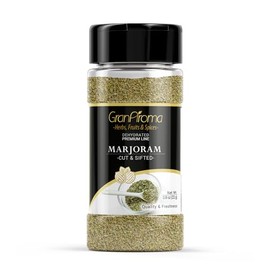 GranAroma Marjoram Cut & Sifted, French & Italian Cuisine, Savory Seasoning (0.8 Ounce)