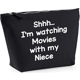Hippowarehouse I'm watching Movies with my Niece printed make up cosmetic wash bag 18x19x9cm