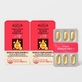 Mother Nest 마더네스트 초임계 슈퍼오메가-3 30캡슐 2박스 (2개월분) EPA+DHA 800mg Mother Nest Super Omega-3 30 Capsules 2 Boxes (2 Months Supply) EPA+DHA 800mg
