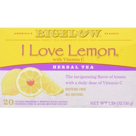 Bigelow Tea Bags, I Love Lemon, 20 Count (pack of 3)