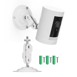 Ring Camera Wall Mount, Camera Adjustable Camera Mount, Mini Metal Security Camera Mount Wall Outdoor 360 Degree Can Be Monitored with Screws for Indoor and Outdoor Camera Holder