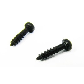 100pc. #2 x 3/8" (2x8mm) Black Phillips Round-Head Wood Screws - Great for Guitar Tuners/Machine Heads