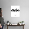 CANVAS ON DEMAND Los Angeles California Skyline Wall Decal, Artwork