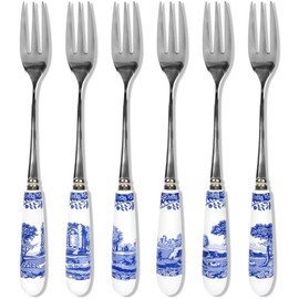 Spode Blue Italian Pastry Forks (Set of Six)