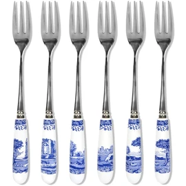Spode Blue Italian Pastry Forks (Set of Six)