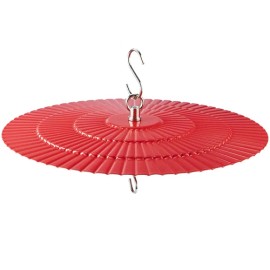 Eyrosa 11.2" Metal Bird Feeder Rain Guard, Red Dome Shield Cover Umbrella Shade