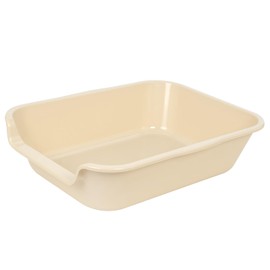 Ying Tutu 1 Pack of Extra Large Cat Litter Box (ABS Material), Low Entry Senior Litter Pen for Geriatric Kitty Big Cats, Jumbo Pet Safe Litter Boxes Tray for Indoor Pets Potty (Black, 20"L x 15.5"W)