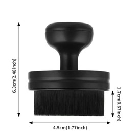 Auto Tyre Cleaning Brush, Car Tire Shine Brush, Black Reusable Washable Car Detailing Brush with Stand Cover Soft Tire Shine Applicator for Auto Detail Vents Dash Trim Seats Interior Emblems Wheels